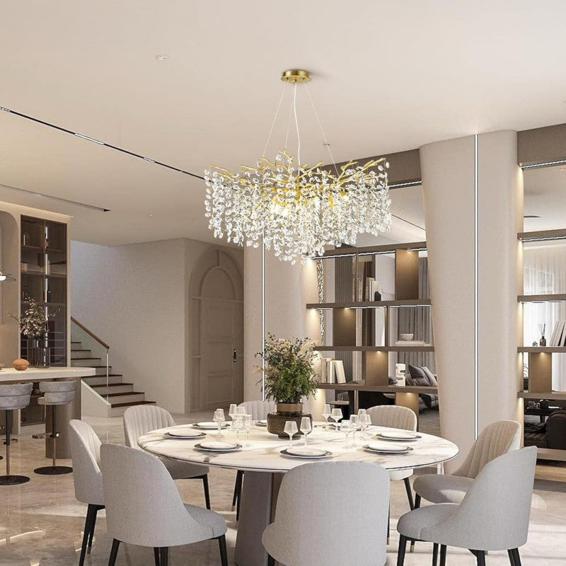 Branch Modern Tree Crystal Chandelier 55"L 30"D 40"D