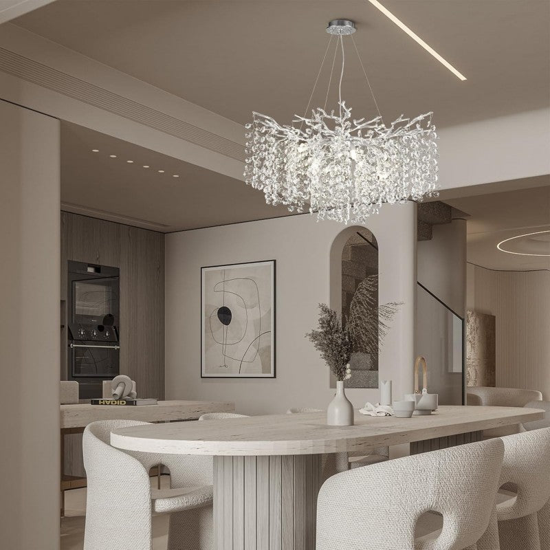 Branch Modern Tree Crystal Chandelier 55"L 30"D 40"D