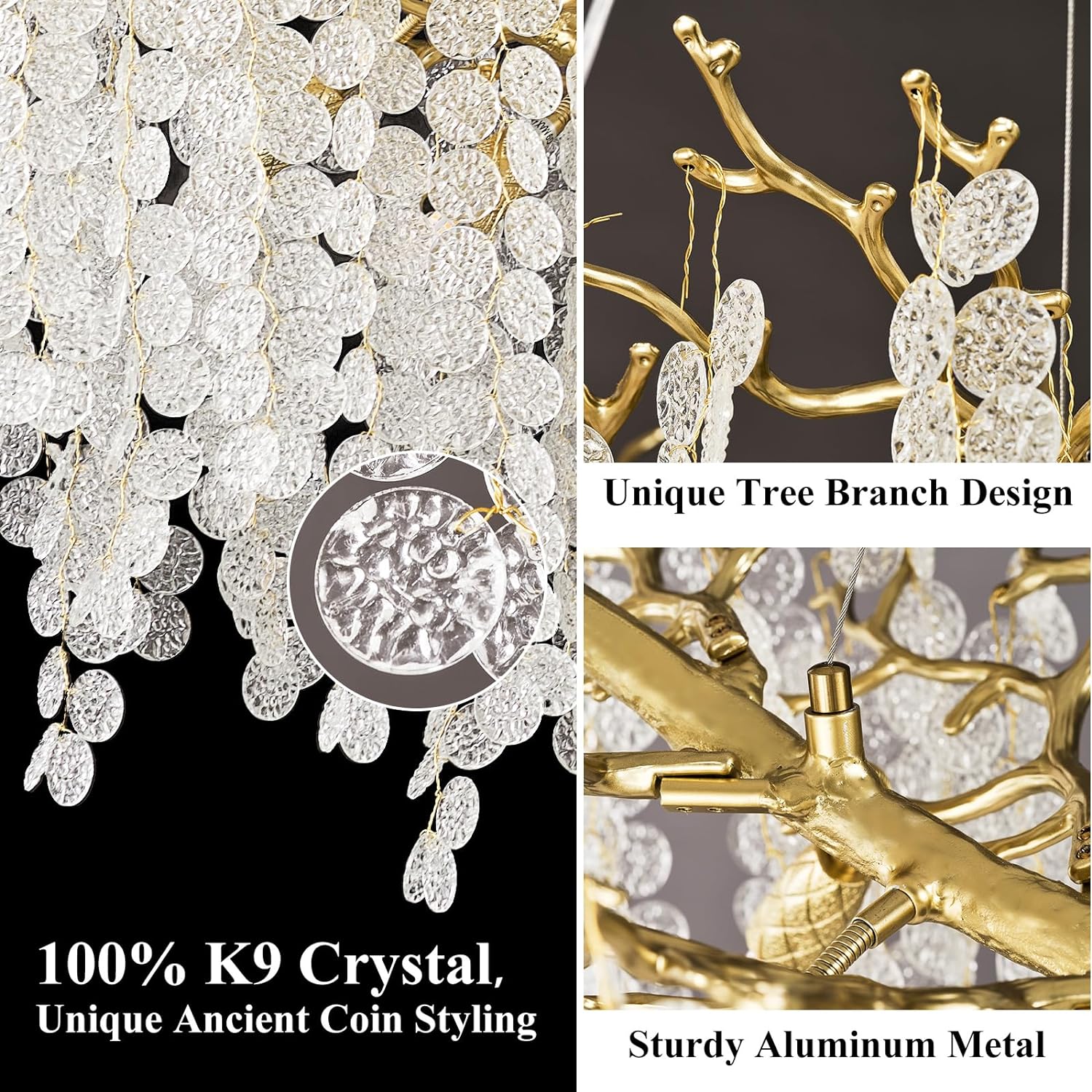 Cathy Crystal Tree Branch Linear Chandelier 72"