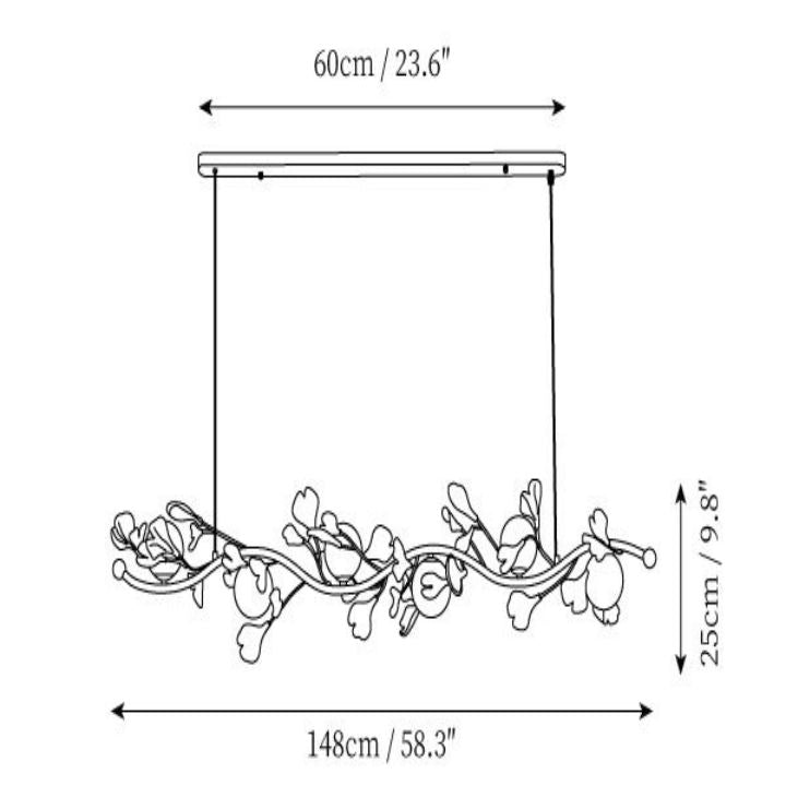 Ceramic Glass Chandelier