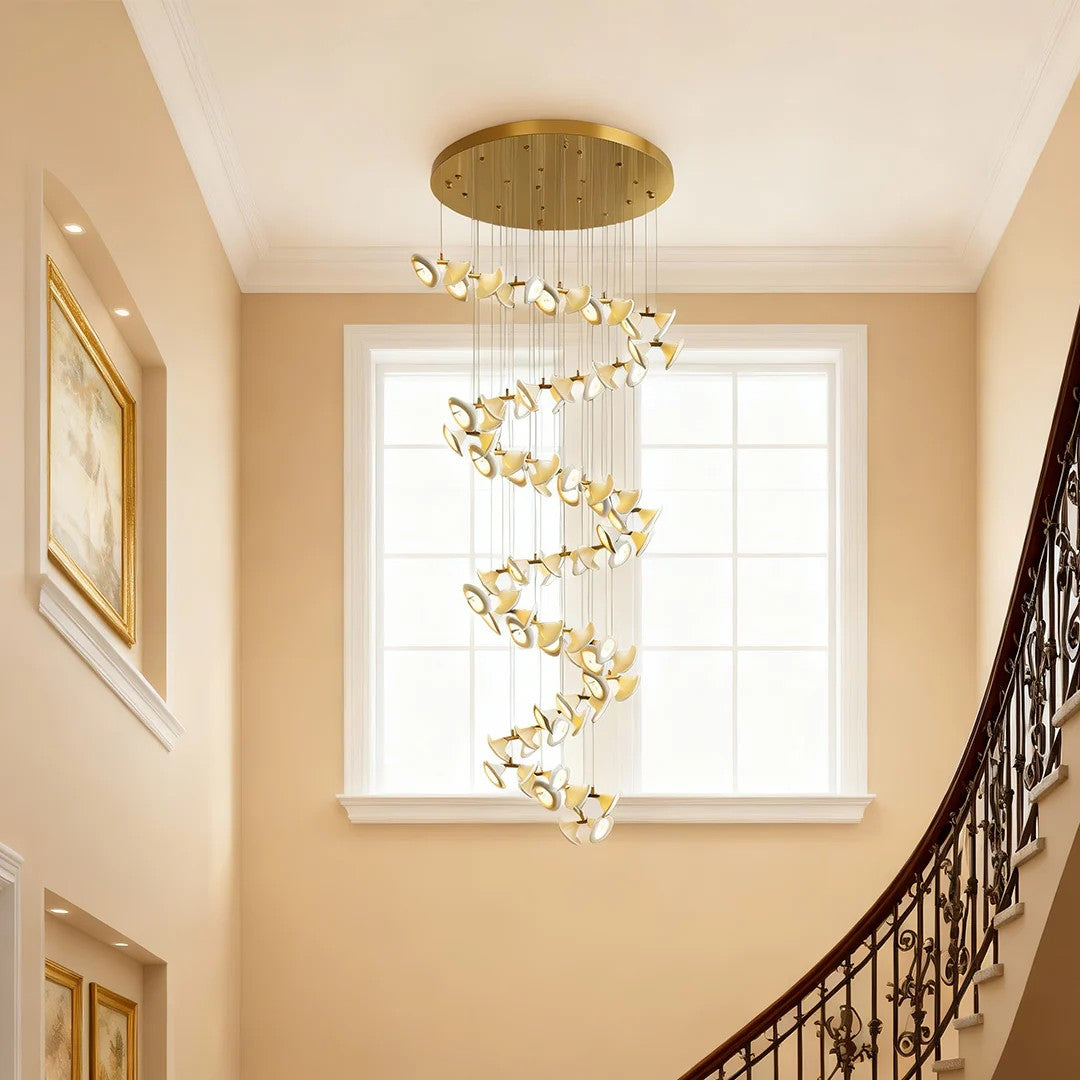 Ceramic Chandeliers Luxury Tulip Flower Ceiling Light