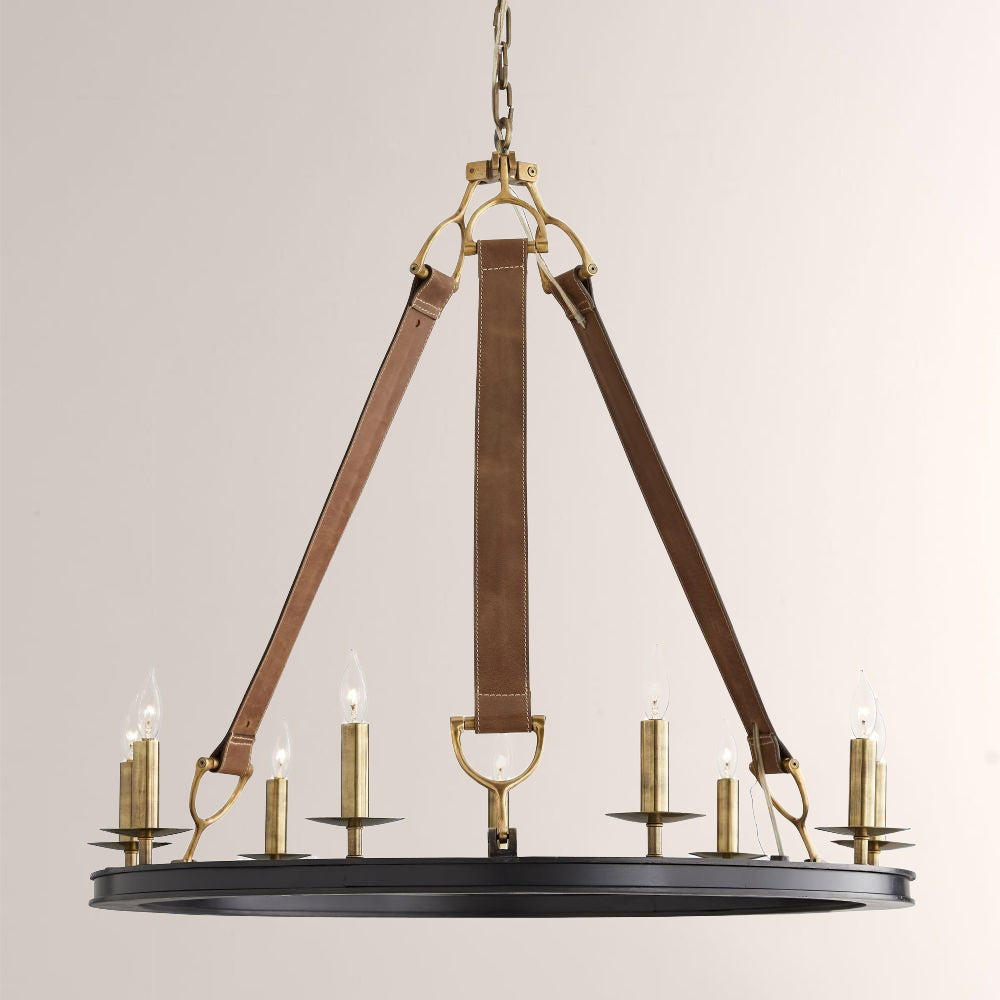 Cherton Round Leather Chandelier