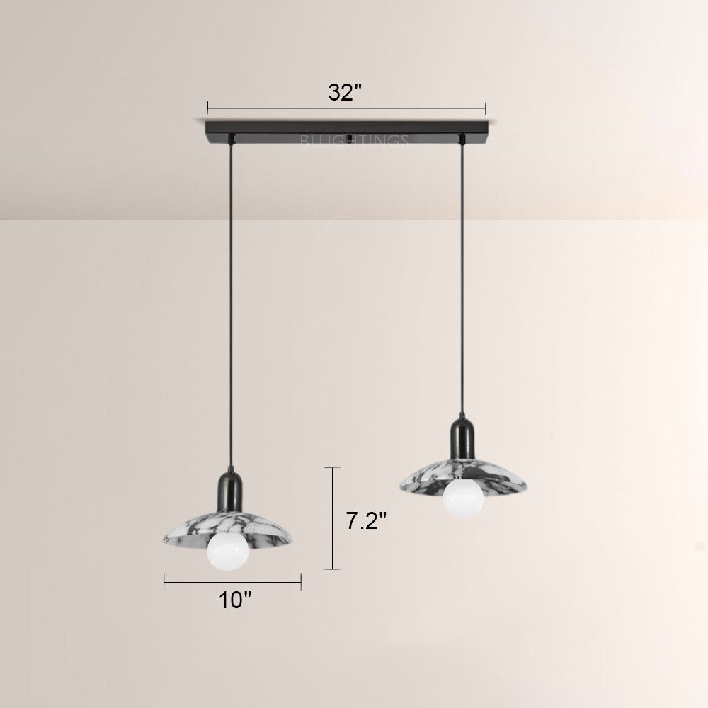 Collins Black & White Marble-Effect Pendant(1/2/3-Head)