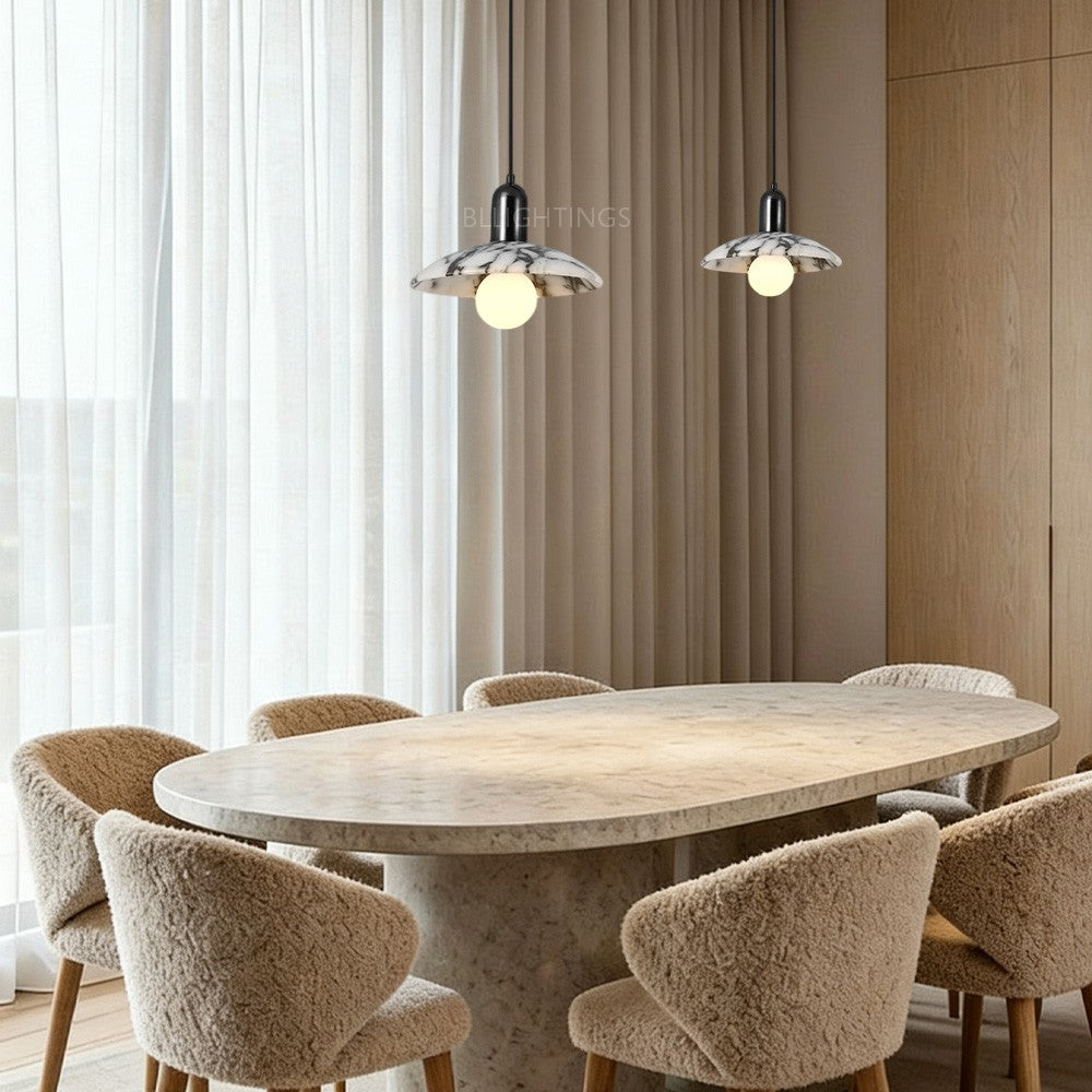 Collins Black & White Marble-Effect Pendant(1/2/3-Head)