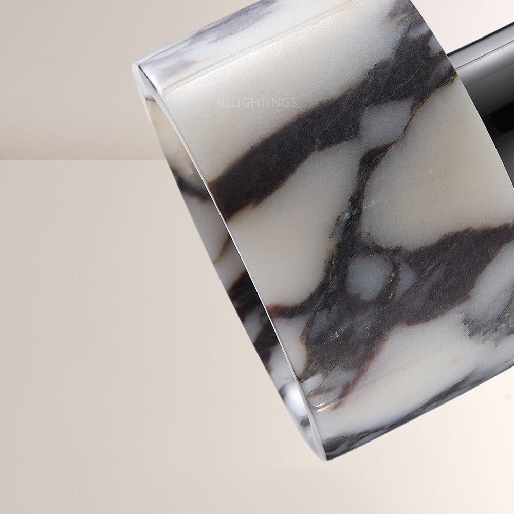 Collins Cream Marble-Effect Cylindrical Pendant(2/3-Head)