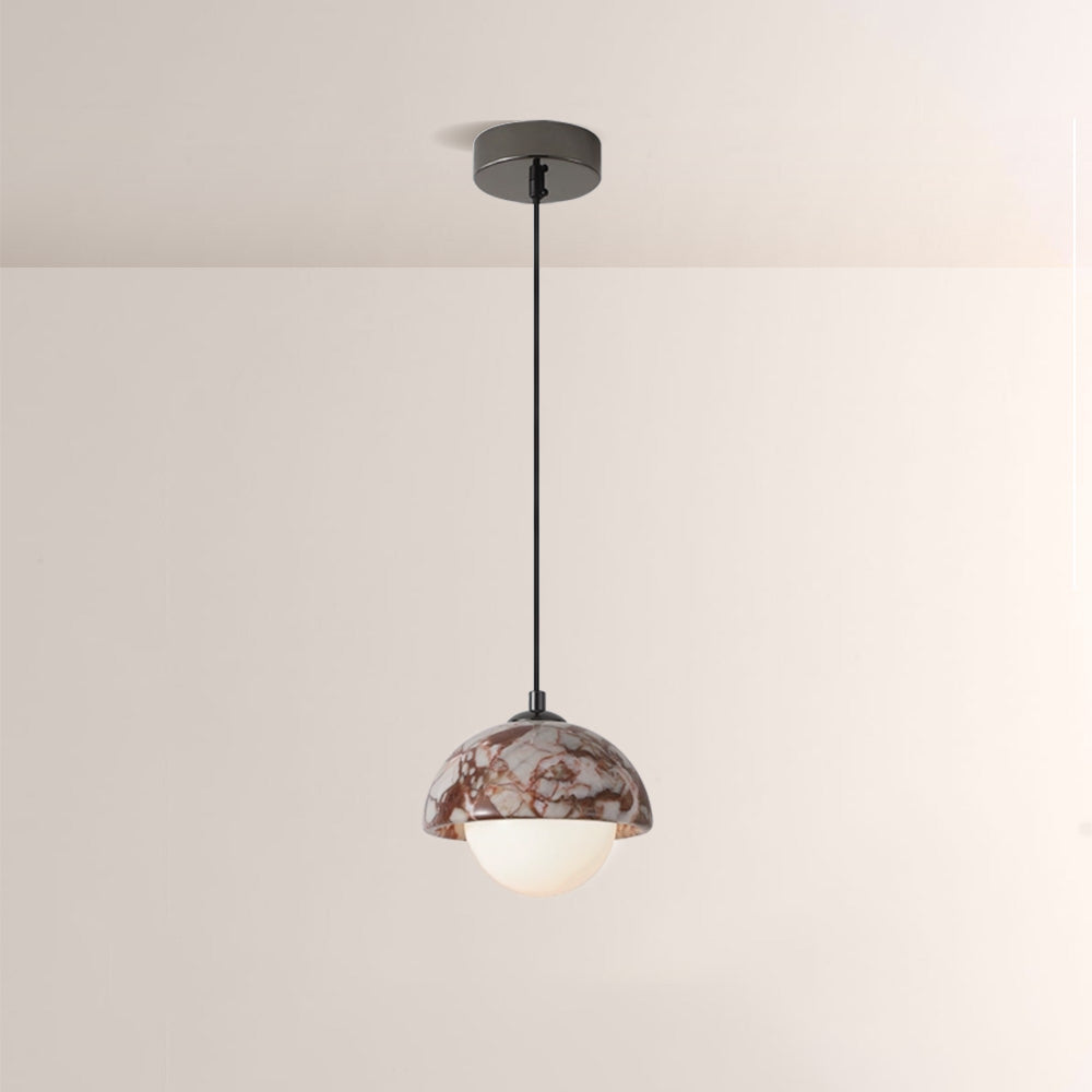 Collins Dome-Shade Marble Pendant(1/3-Head)