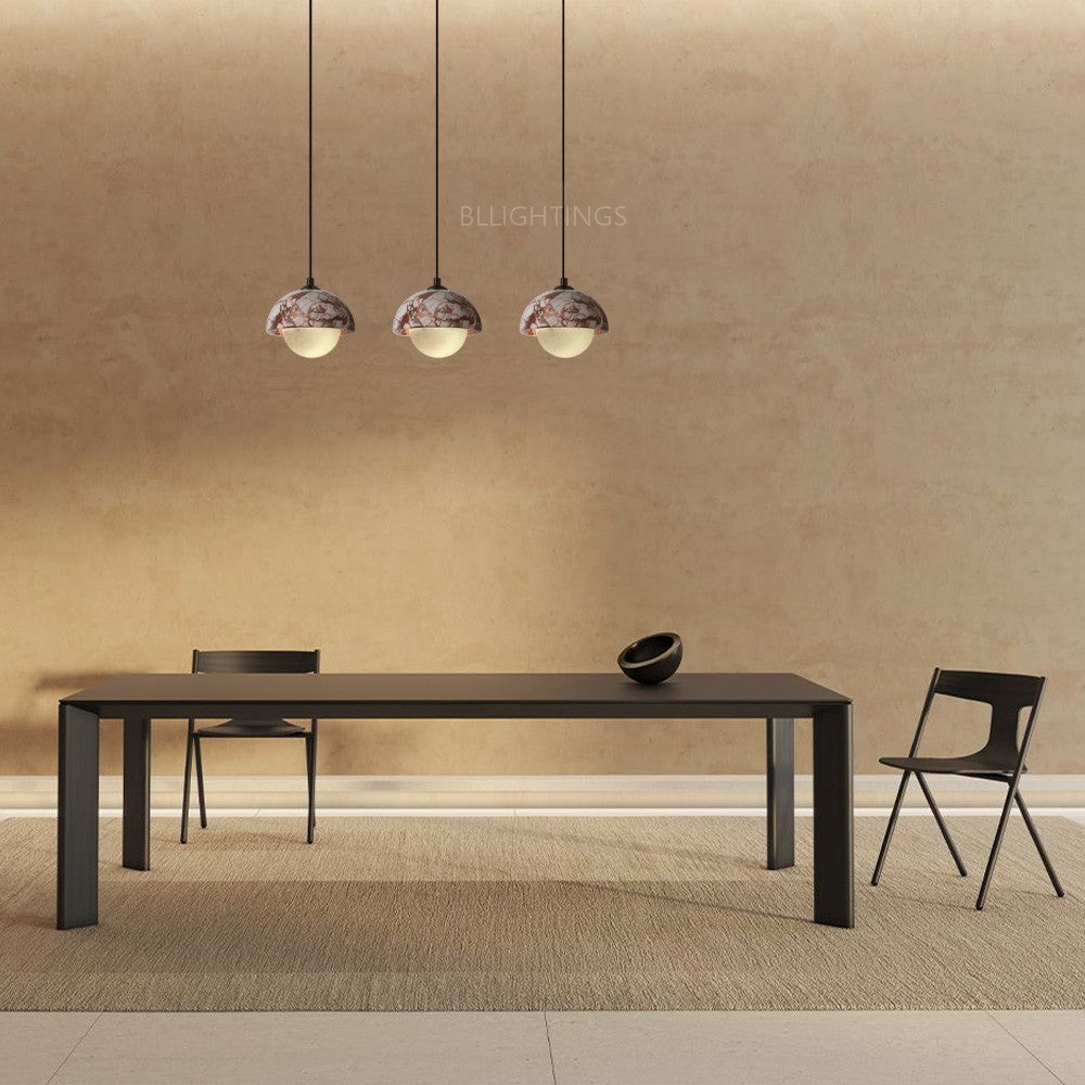 Collins Dome-Shade Marble Pendant(1/3-Head)