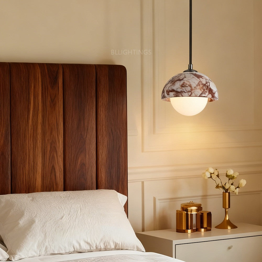 Collins Dome-Shade Marble Pendant(1/3-Head)