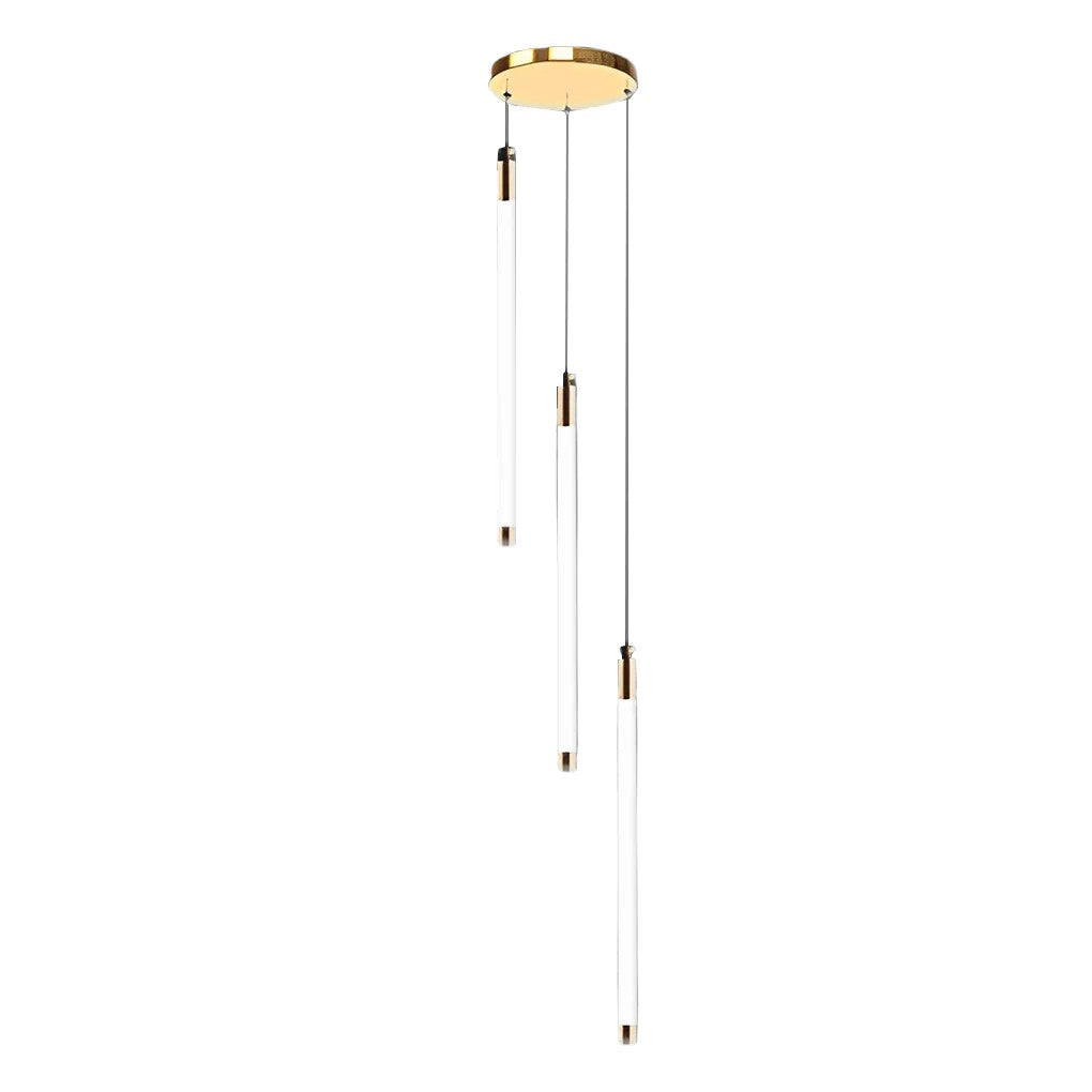 Contemporary Staircase Chandelier Spiral Tube Ceiling Light