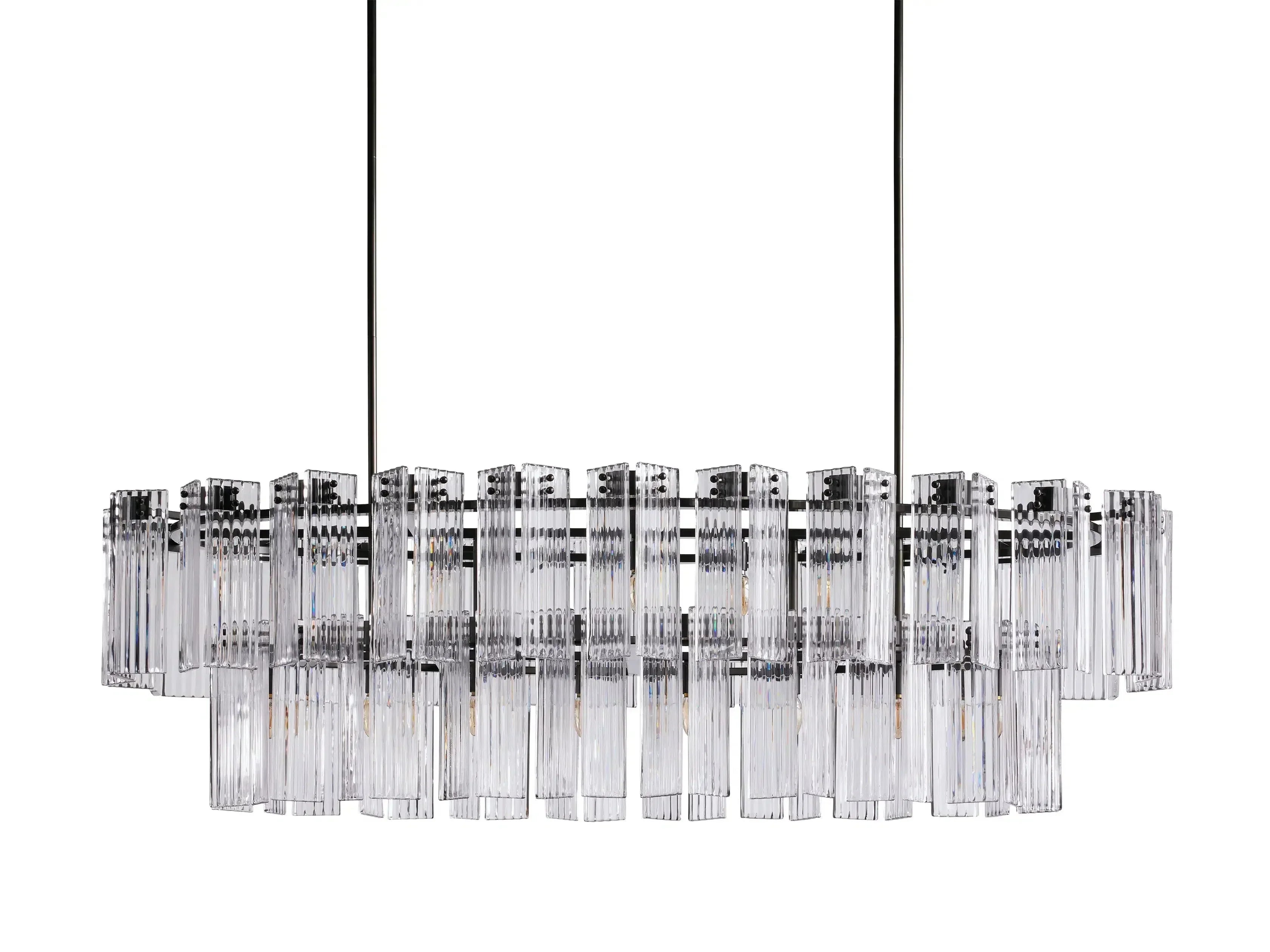 Darwin Oval Glass Chandelier 51"63"72"