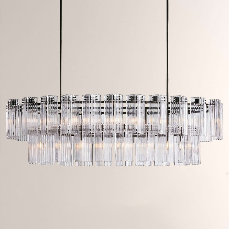 Darwin Oval Glass Chandelier 51"63"72"