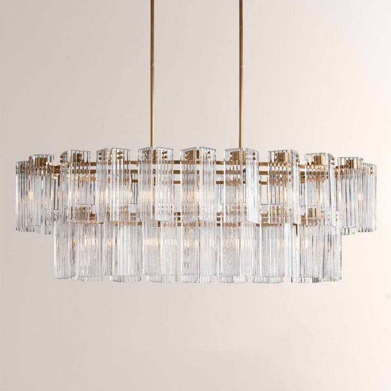 Darwin Oval Glass Chandelier 51"63"72"