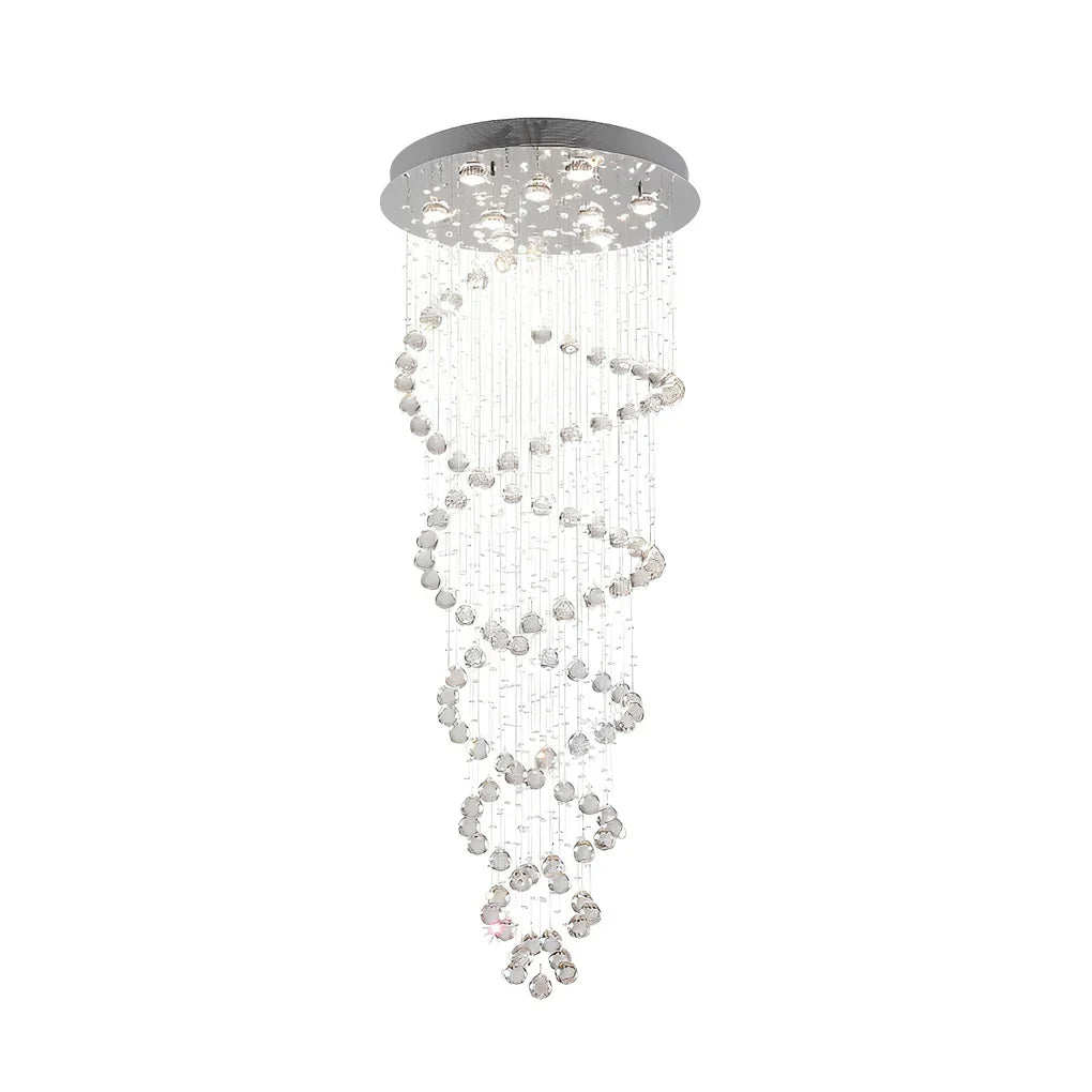 Double Spiral Three Step Dimming LED Modern Staircase Chandelier