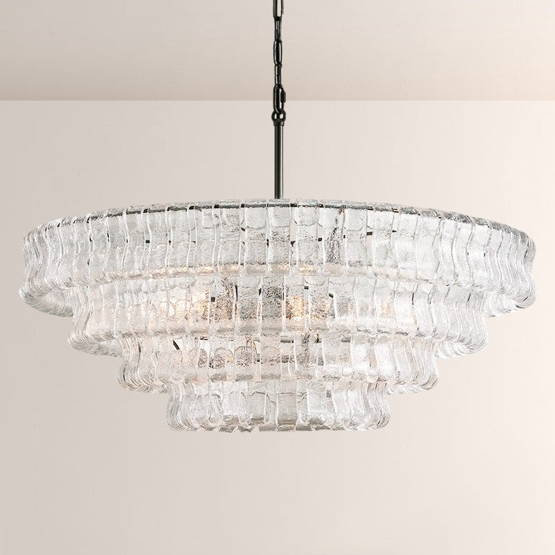 Elleson 4-Tier Glass Round Chandelier 36"D