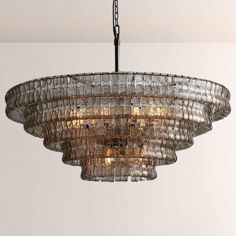 Elleson 4-Tier Glass Round Chandelier 36"D