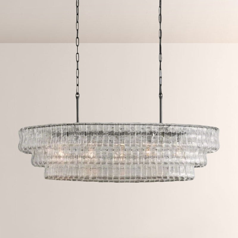Elleson Glass Oval Chandelier 54"W/65"W
