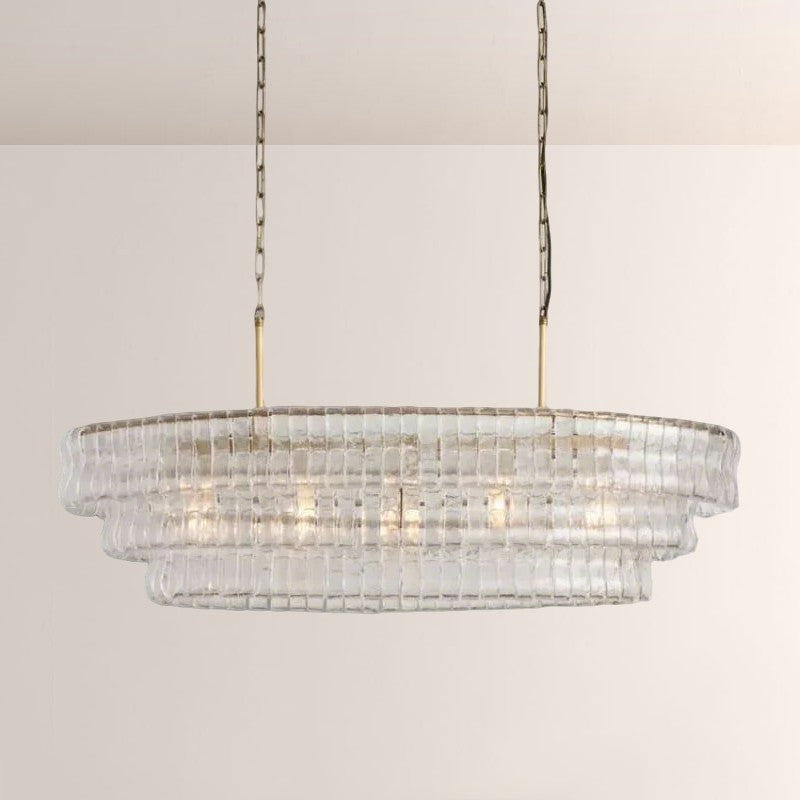 Elleson Glass Oval Chandelier 54"W/65"W