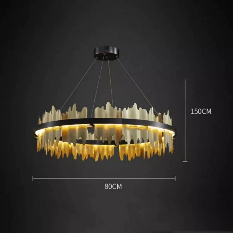 Elvira Modern Sculpture Round Chandelier