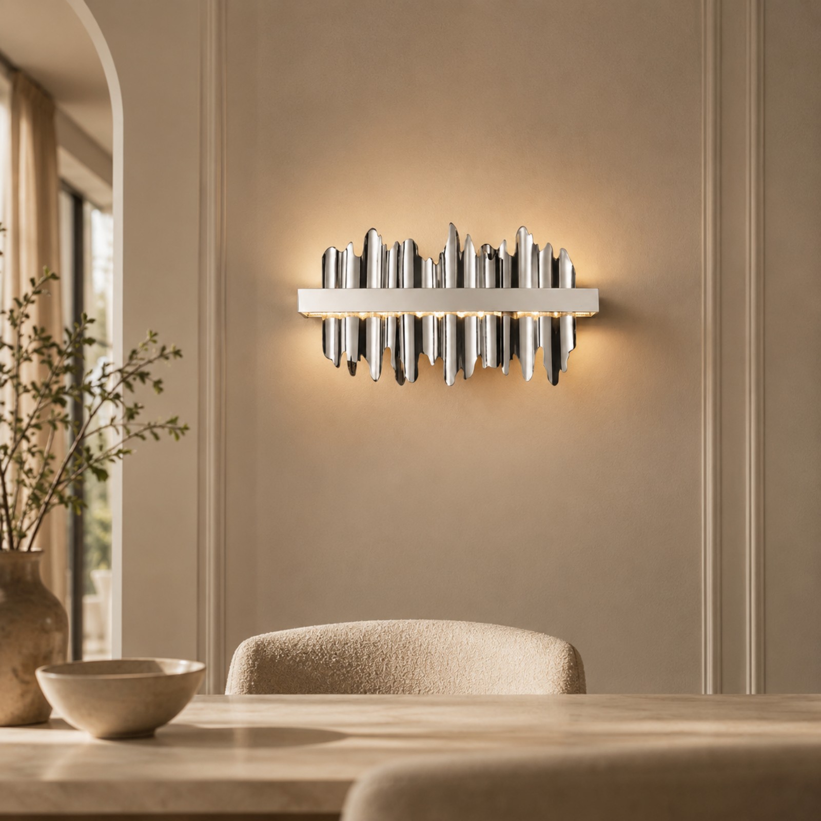 Elvira Modern Sculpture Wall Sconce