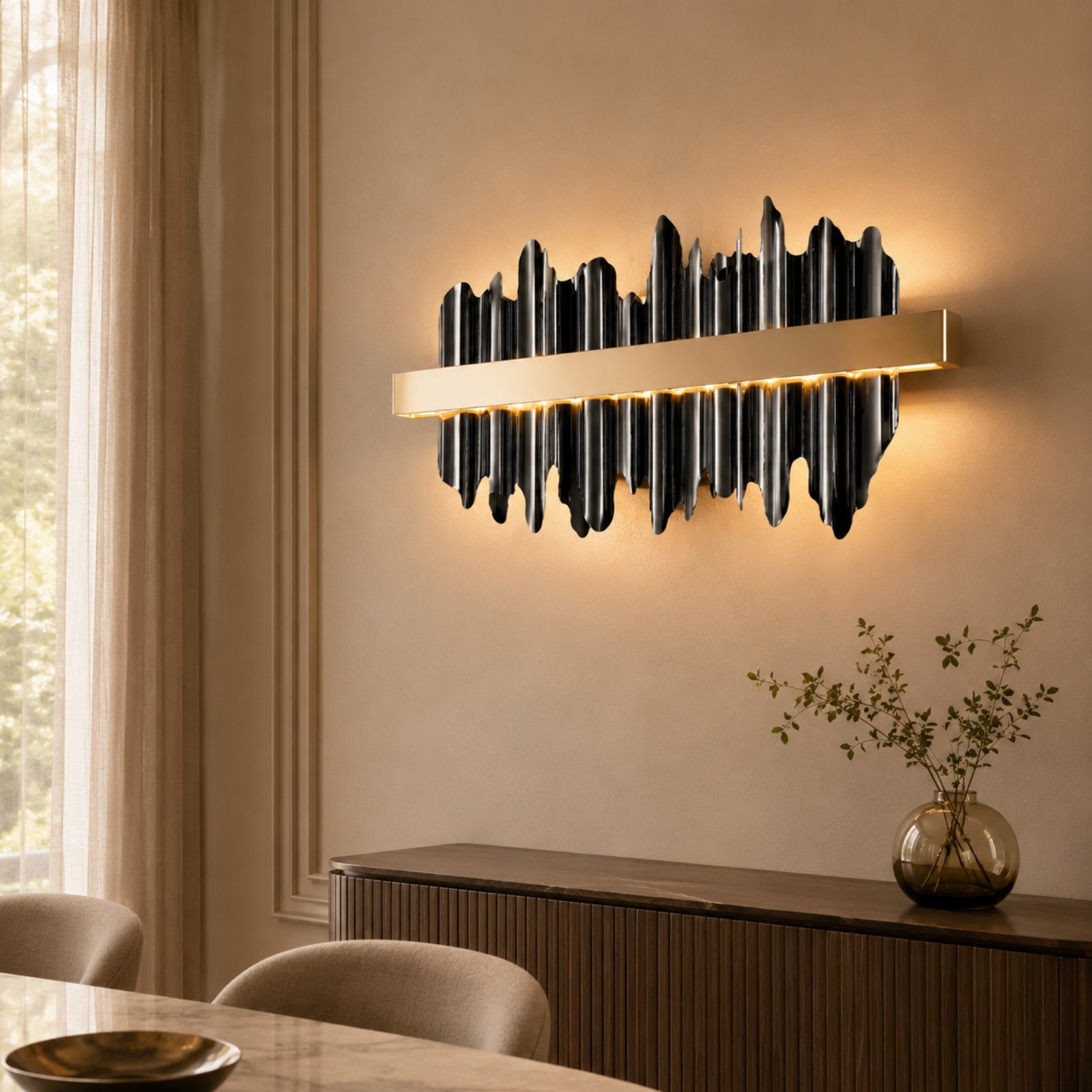 Elvira Modern Sculpture Wall Sconce