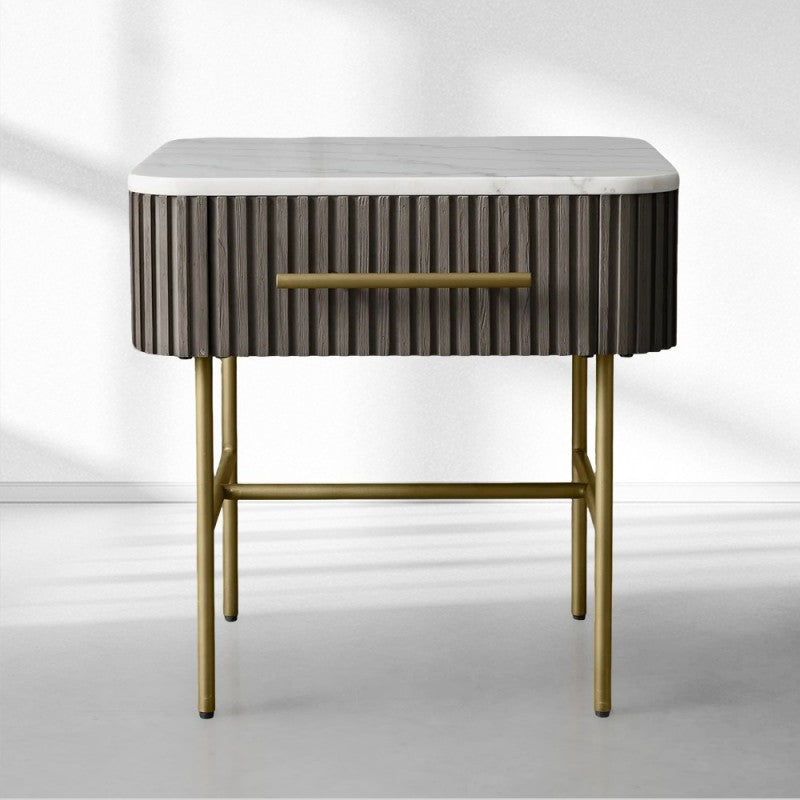 Fanny End Table with Drawer