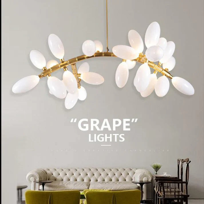 Fashion Grape Linear Chandelier 57"L