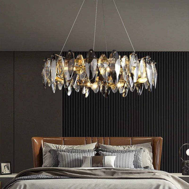 Flora Crystal Ring Chandelier 39"