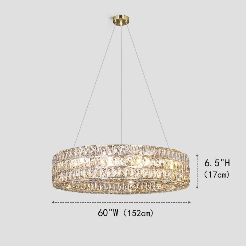 Gadsden Aster Halo Crystal Ring Chandelier