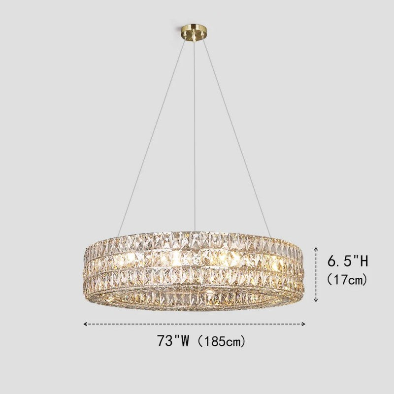 Gadsden Aster Halo Crystal Ring Chandelier