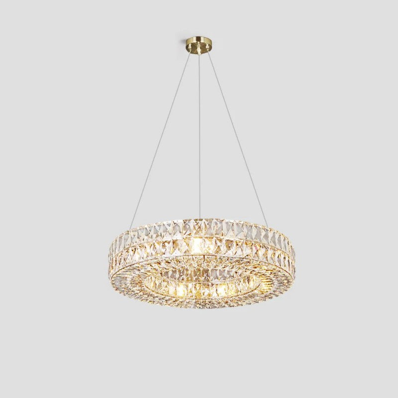 Gadsden Aster Halo Crystal Ring Chandelier