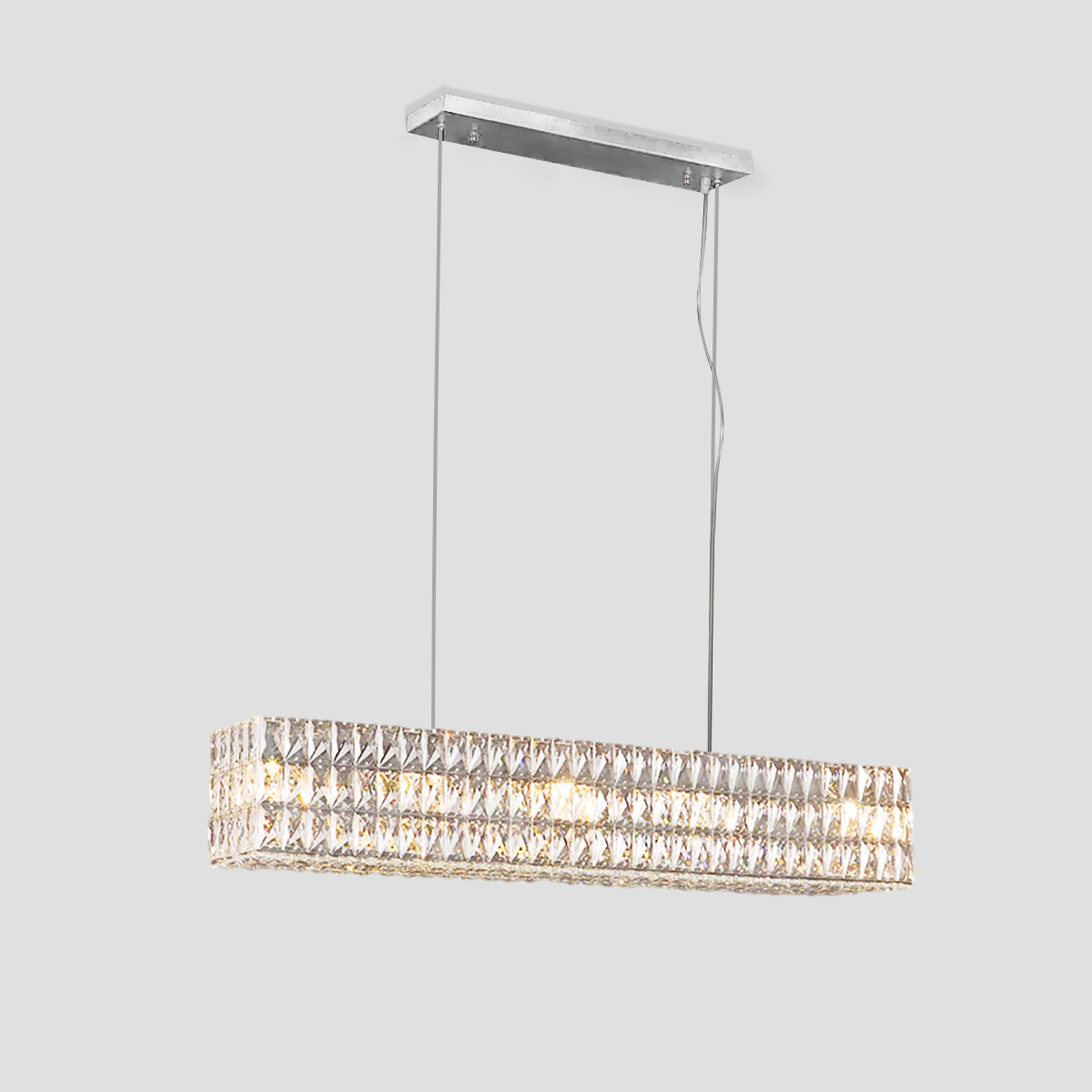 Gadsden Halo Rectangular Crystal Chandelier