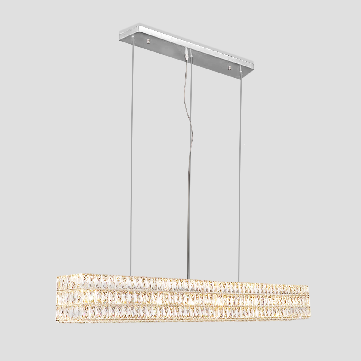 Gadsden Halo Rectangular Crystal Chandelier