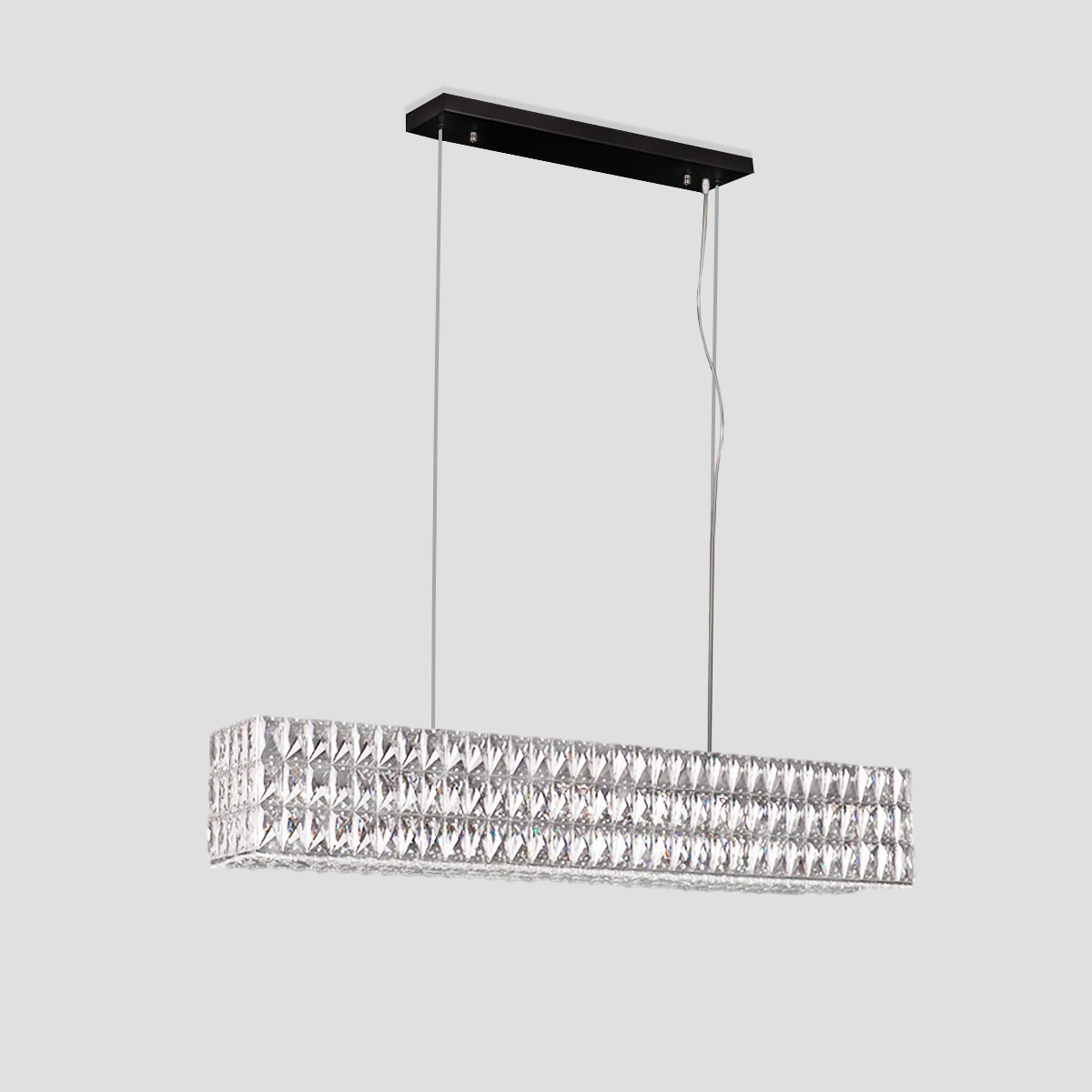 Gadsden Halo Rectangular Crystal Chandelier