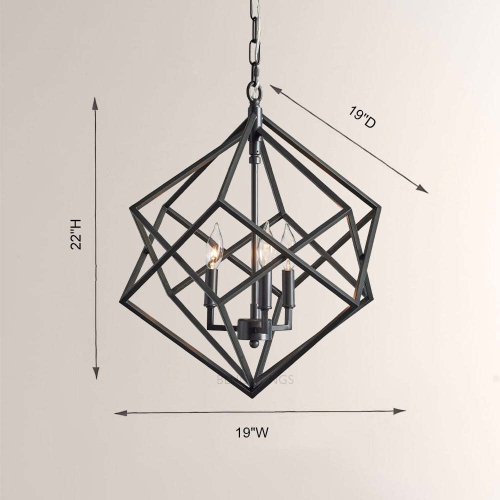 Geosu Metal Three-Light Pendant
