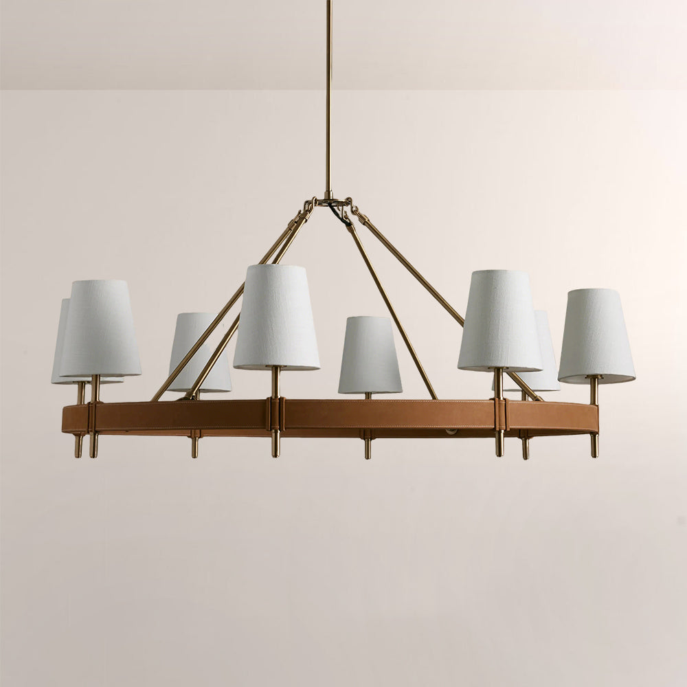 Hasting Round Brass Chandelier