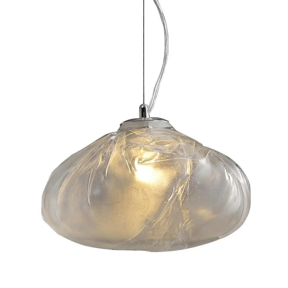 Industrial Metal Glass Bubble Irregular Oval Staircase Chandeliers