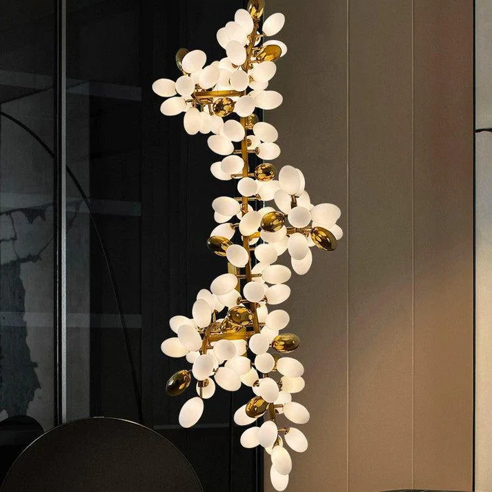 Large Branch Grape Copper Chandelier