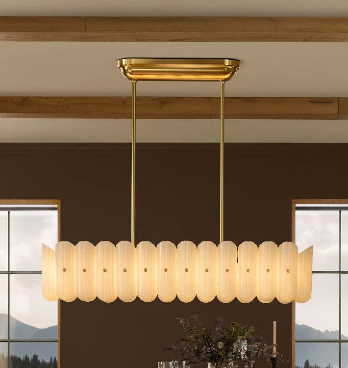 Larin Glass Linear Chandelier 55"