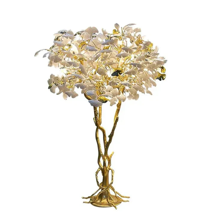 Luxury Creative Ceramic Ginkgo Floor Lamp