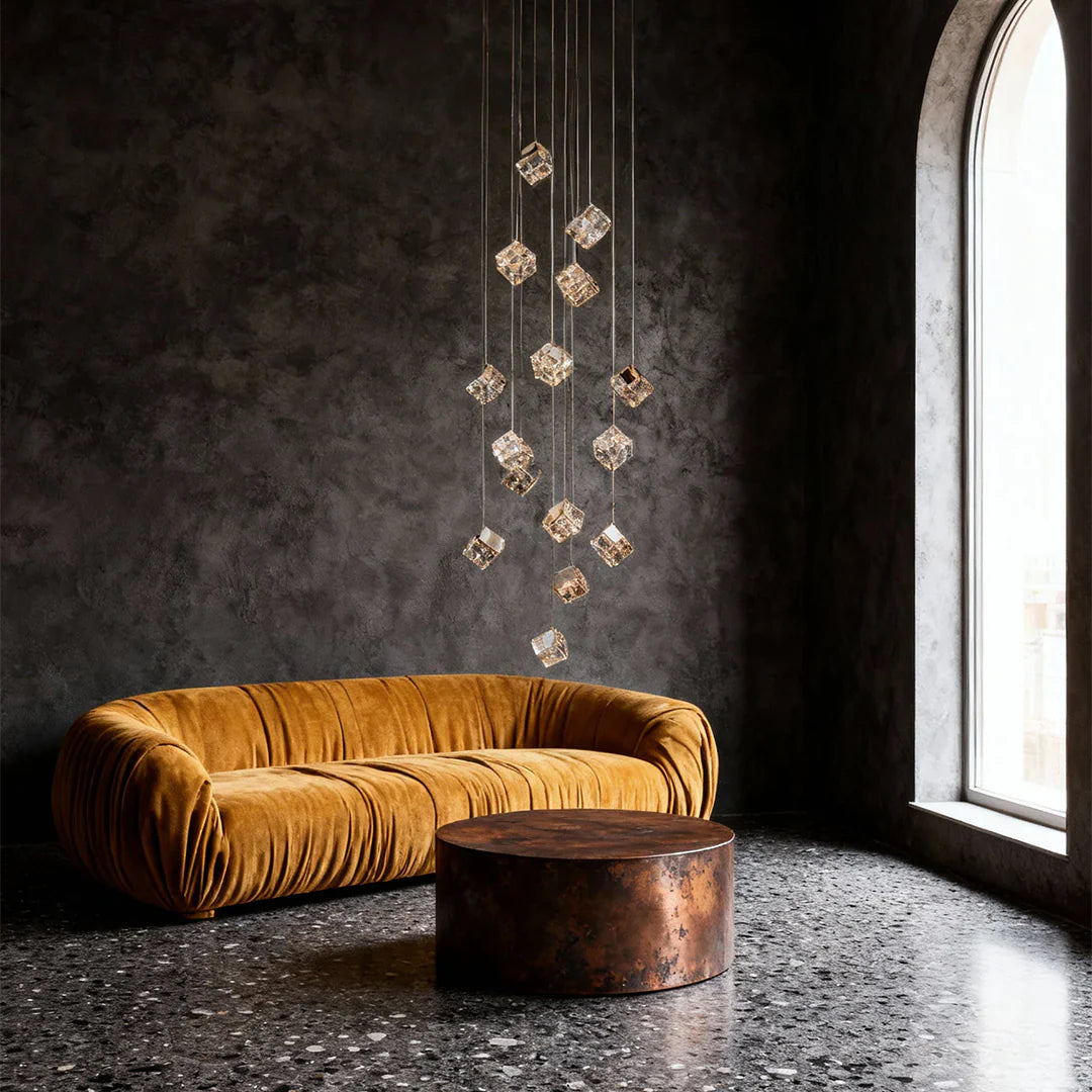 Magic Cube Crystal Staircase Chandelier