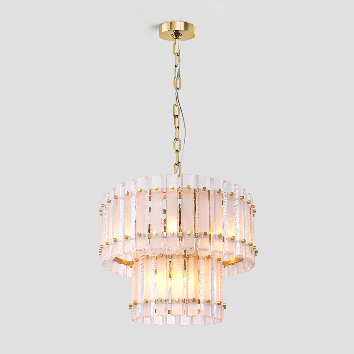 Mervice Classical Round Glass Chandelier