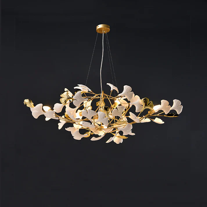 Modern Ceramic Ginkgo Chandelier
