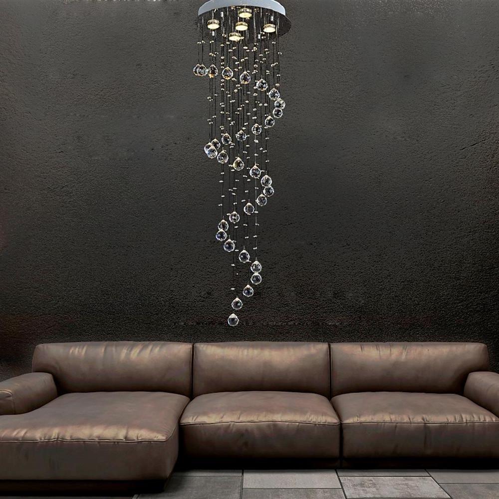 Modern Spherical Crystal Contemporary Chandelier