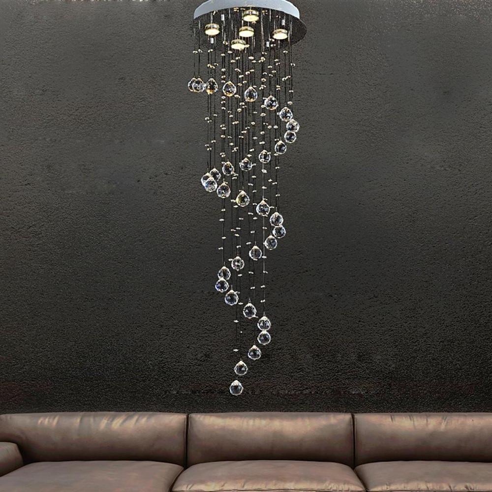 Modern Spherical Crystal Contemporary Chandelier