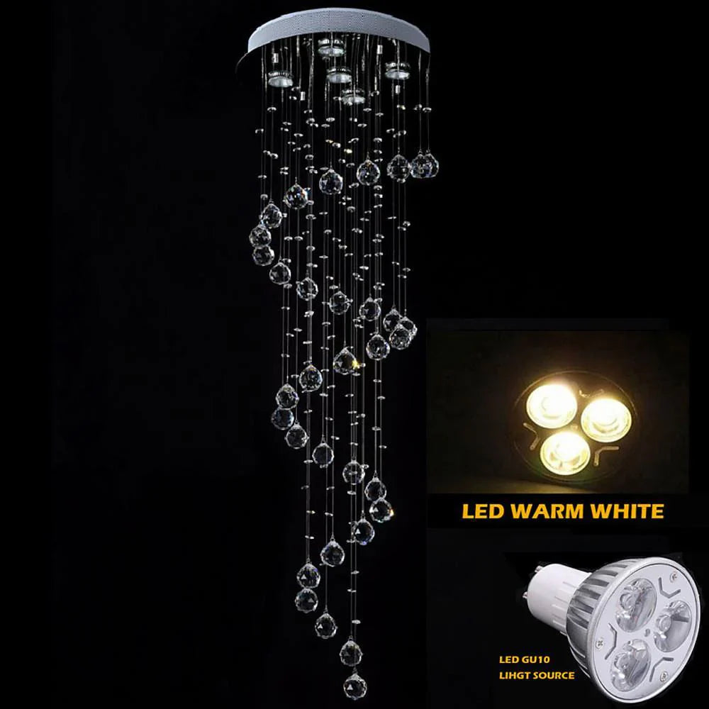 Modern Spherical Crystal Contemporary Chandelier