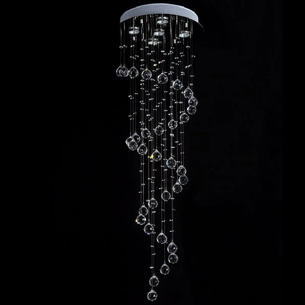 Modern Spherical Crystal Contemporary Chandelier