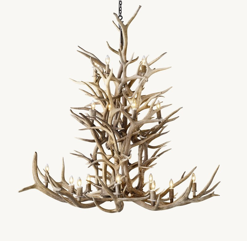 Natural Antler Chandelier 66”