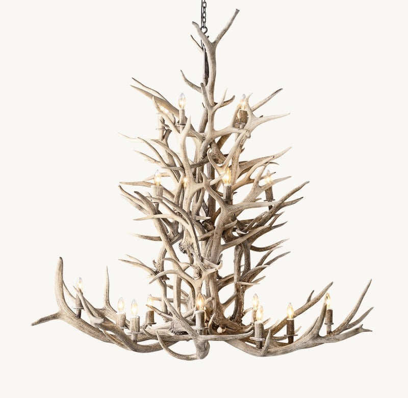 Natural Antler Chandelier 66”