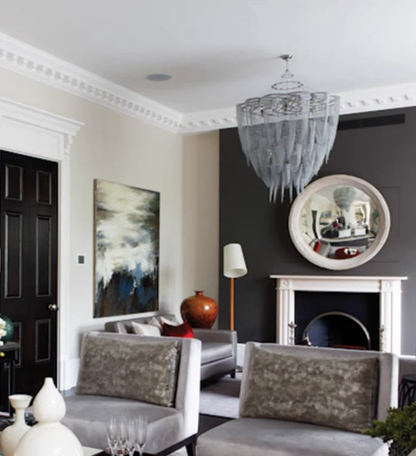 Oversized Post-Modern Aluminium Chain Tassel Chandelier