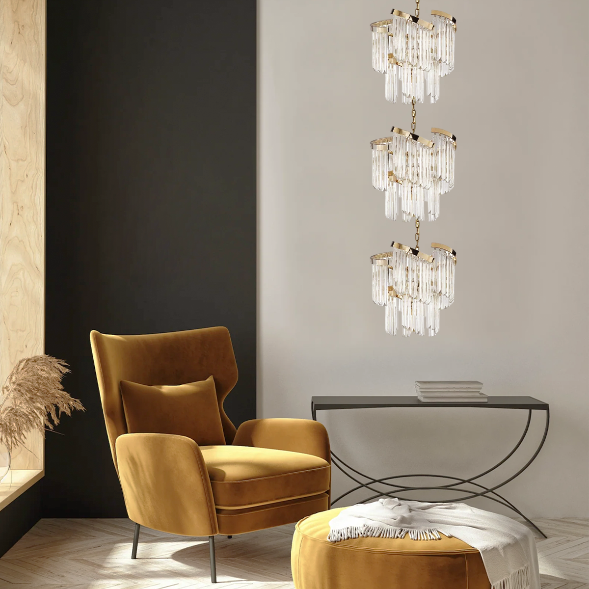 Paly Flow Crystal Chandelier